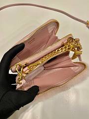 Prada pink shearling & saffiano leather mini-pouch - 2