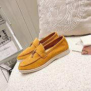 Lora Piana yellow suede flats - 5