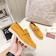 Lora Piana yellow suede flats - 3