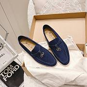 Lora Piana blue suede flats - 5