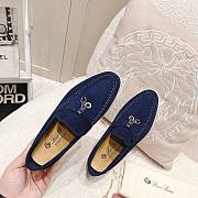 Lora Piana blue suede flats - 3