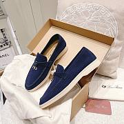 Lora Piana blue suede flats - 2