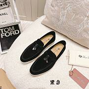 Lora Piana black suede flats - 1