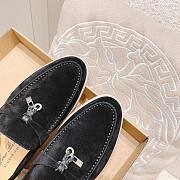 Lora Piana black suede flats - 6