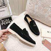 Lora Piana black suede flats - 5