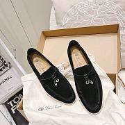 Lora Piana black suede flats - 4