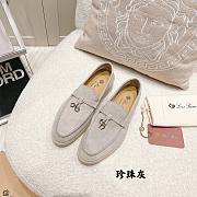 Lora Piana gray suede flats - 1