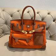 Hermes Birkin 35 Cargo Swift Orange Marine Silver Hardware Bag  - 1