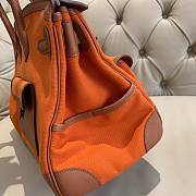 Hermes Birkin 35 Cargo Swift Orange Marine Silver Hardware Bag  - 5