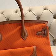 Hermes Birkin 35 Cargo Swift Orange Marine Silver Hardware Bag  - 3