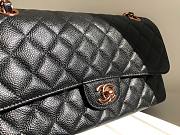 Chanel lampskin classic flap black 25cm rose gold hardware bag - 2