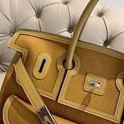 Hermes Birkin 35 Cargo Swift Yellow Marine Silver Hardware Bag - 5