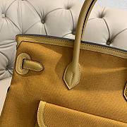 Hermes Birkin 35 Cargo Swift Yellow Marine Silver Hardware Bag - 6