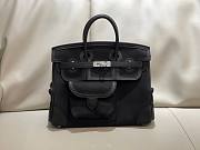 Hermes Birkin 25 Cargo Swift Black Marine Silver Hardware Bag - 3