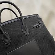 Hermes Birkin 25 Cargo Swift Black Marine Silver Hardware Bag - 5