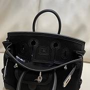 Hermes Birkin 25 Cargo Swift Black Marine Silver Hardware Bag - 6