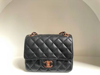 Chanel classic flap black 17cm bag