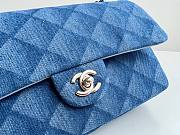 Chanel classic flap blue denim 25cm bag - 6