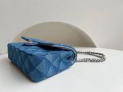 Chanel classic flap blue denim 25cm bag - 3