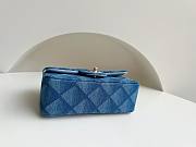 Chanel classic flap blue denim 20cm bag - 5