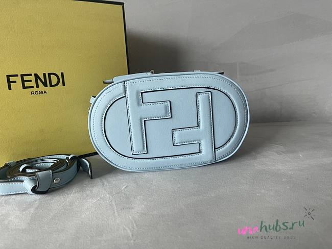 Fendi Blue O'lock Mini Leather Camera Bag - 1