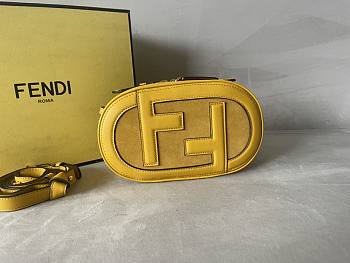 Fendi Yellow O'lock Mini Leather Camera Bag