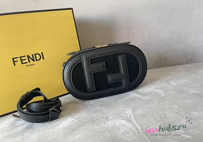 Fendi Black O'lock Mini Leather Camera Bag - 1