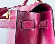 Hermes Kelly 32 Rouge H box calfskin leather bag - 6