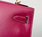 Hermes Kelly 32 Rouge H box calfskin leather bag - 4