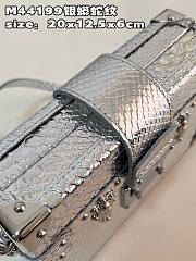 Louis Vuitton Petite Malle Python Silver Leather N80113 Bag - 2