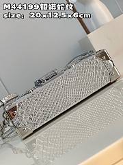 Louis Vuitton Petite Malle Python Silver Leather N80113 Bag - 3