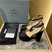 Prada black satin platform heels  - 1