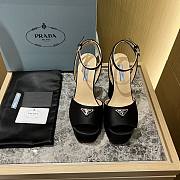 Prada black satin platform heels  - 4