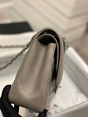 Chanel 1112 Gray medium size 30 caviar black gold - 6