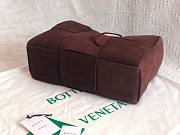 Bottega Veneta Intrecciato lamp skin tote dark brown velvet bag 609175 - 5