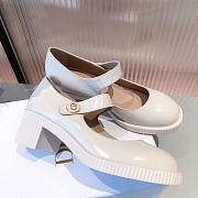 Dior D-Doll White Shiny Calfskin Pump - 5