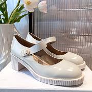 Dior D-Doll White Shiny Calfskin Pump - 6