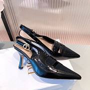 Dior pattern cut black heels  - 3