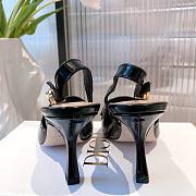 Dior pattern cut black heels  - 2