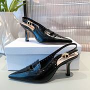 Dior pattern cut black heels  - 4