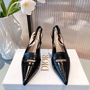 Dior pattern cut black heels  - 5