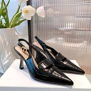 Dior pattern cut black heels  - 1