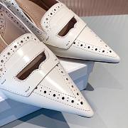 Dior pattern cut white heels - 6