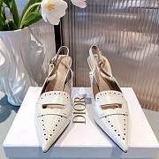 Dior pattern cut white heels - 5