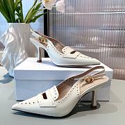 Dior pattern cut white heels - 3