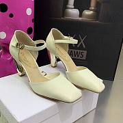 Dior Rhodes White Slingback Heels - 1