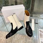 Dior Retro Pattern Cut Leather Boots - 6