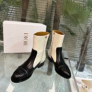 Dior Retro Pattern Cut Leather Boots - 5