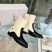 Dior Retro Pattern Cut Leather Boots - 3