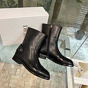 Dior Retro Pattern Cut Leather Boots 02 - 3